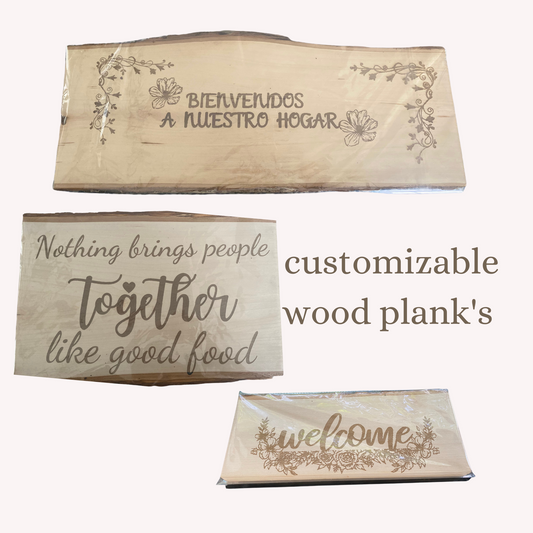 customizable basswood wood plank's