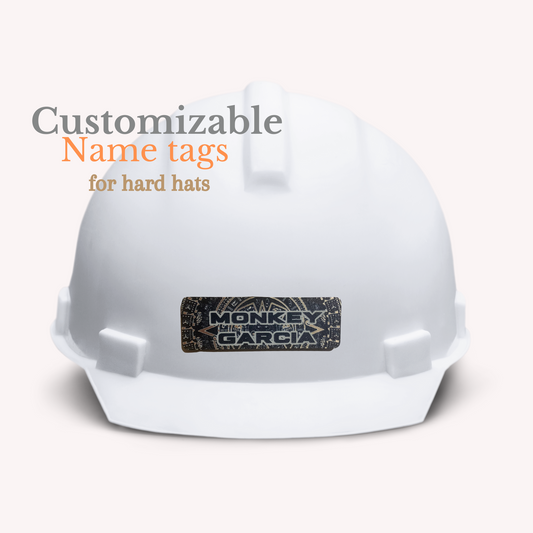 customizable plastic name tags for hard hats